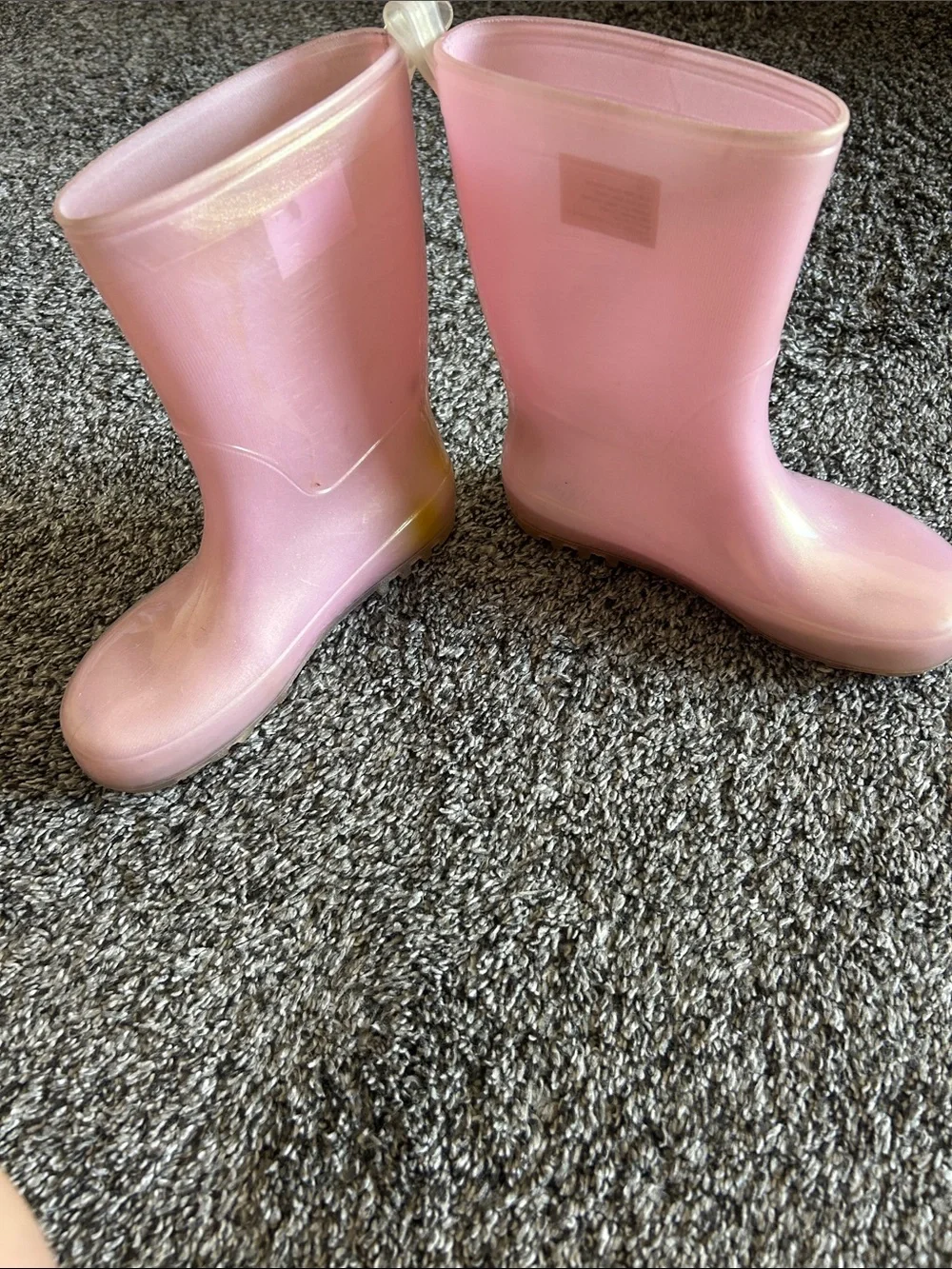 Cat & Jack Pink Shimmer Kids Rain Boots